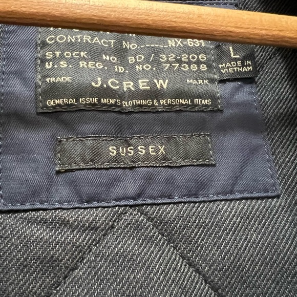 J. Crew Outerwear Sussex Quilted Navy Blue Vest! EUC - Picture 2 of 3